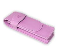 NEORAH -Faux LEATHER Handcrafted Double Pen Pouch with Loop |Portable Pen Case for 2 Fountain Pen, Roller Ball,Ballpoint Pen |Pen Holder,Pen case |Ideal Gifts for Men,boss,dad |14.5 x 4.5 cm| LAVENDER
