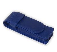 NEORAH -Faux LEATHER handcrafted Double Pen Pouch with loop |Portable Pen Case for 2 fountain pen, Roller ball,Ballpoint pen |pen holder,pen case |ideal gifts for men,boss,dad |14.5 x4.5 cm| DARK BLUE