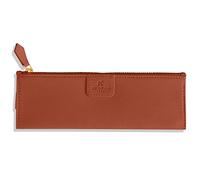 NEORAH - Pen Sleeve - Slide it on Your Notebook Cover - Fits Till A5 Notebook - Vegan Leather Pen Pouch Sleeve- Pouch with Zipper Journaling & Office Stationery Supplies, (Size:20 x 6.8 cm) - Brown