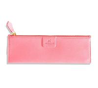 NEORAH - Pen Sleeve - Slide it on Your Notebook Cover - Fits Till A5 Notebook - Vegan Leather Pen Pouch Sleeve- Pouch with Zipper Journaling & Office Stationery Supplies, (Size:20 x 6.8 cm) - Pink