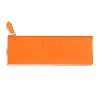 NEORAH - Pen Sleeve - Slide it on Your Notebook Cover - Fits Till A5 Notebook - Vegan Leather Pen Pouch Sleeve- Pouch with Zipper Journaling & Office Stationery Supplies, (Size:20 x 6.8 cm) - Orange