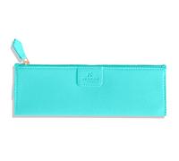 NEORAH - Pen Sleeve - Slide it on Your Notebook Cover - Fits Till A5 Notebook - Vegan Leather Pen Pouch Sleeve- Pouch with Zipper Journaling & Office Stationery Supplies, (Size:20 x 6.8 cm) -Teal