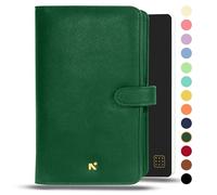 NEORAH - PETITE Notebook SLEEVE with SNAP Button + Dotgrid JOURNAL | Faux Leather Sleeve + Penloop | 2 Front 1 Back compartment | 4 Card Slots | 2 BookMarks | Gift Box- Fits any PETITE Softcover