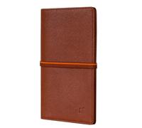 NEORAH - PETITE Travellers Notebook SLEEVE + Dotgrid JOURNAL | Faux Leather Sleeve | Front & Back compartment | 3 Card Slots | 2 Bookmarks -Fits any PETITE Softcover Midori Stalogy Notebook - BROWN