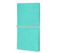 NEORAH - PETITE Travellers Notebook SLEEVE + Dotgrid JOURNAL | Faux Leather Sleeve | Front & Back compartment | 3 Card Slots | 2 Bookmarks -Fits any PETITE Softcover Midori Stalogy Notebook - TEAL