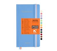 NEORAH - UNDATED ACCOMPLISH Planner PETITE | 12 Month Productivity Planner Diary without Dates | Weekly | Monthly | 12 Month Budget Tracker - (21 x 10.5cm) | Undated HARDCOVER Planner (Light Blue)