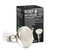 NEOREP Reptile Mercury Vapour 125 Watt Lamp UV UVA UVB Heat Bulb Lamp ES27 Screw Thread/Tortoise D3 Combined Heat and Light
