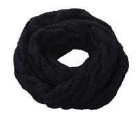 NEOSAN Womens Thick Ribbed Knit Winter Infinity Circle Loop Scarf, Twist Black