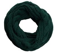 NEOSAN Womens Thick Ribbed Knit Winter Infinity Circle Loop Scarf, Twist Dark Green