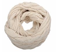 NEOSAN Womens Thick Ribbed Knit Winter Infinity Circle Loop Scarf, Twist Khaki