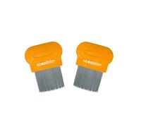 Neositrin Premium Lendrera Professional Comb for Lice and Nits Stainless Steel with Rounded Tips, Pack of 2