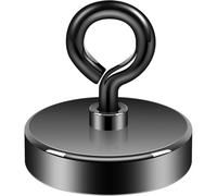 Neosmuk Fishing Magnet,250lb+ Pull Strong CNC Machined Metal Base with High Powered Magnets, 1.75 inches Large Magnets for Remover, Super Strength Magnet with Handle for Lifting and Pick up