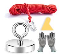 Neosmuk Magnet Fishing Kit, 800 lb, 3 in, CNC Steel Base, 20 m Rope, 1 Kit