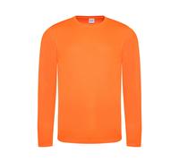 Just Hoods by AWDIS Long Sleeve Cool T Electric Orange