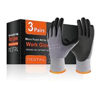 NEOTRIL Safety Work Gloves MicroFoam Nitrile Coated-3/6/12/36 Pairs,Breathable Nylon Working Gloves for Men Women