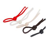 Neotrims Bolo Cord Plaited Braided Trimming, Unique Matt PU Waxed Texture Handle, 4mm Thick Jewellery. Sold by The meter in Natural Colours. High Strength and Supple for Jewellery or Crafts and Home Décor; its Beautiful! Off White, Ivory, Brown and Black. - Bright Red - 2M