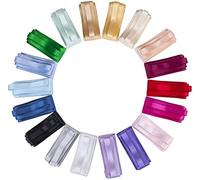 Neotrims Double Sided Satin Ribbon,16mm 25mm 38mm 50mm 75mm 100mm Width,33 Gorgeous Colours,3 Meters. for Weddings,Apparel and Sewing or Crafts. Black, 38mm