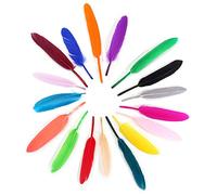 Neotrims Goose Quill Feathers, Loose 18 Fashion Colours, For Trimming, Crafts, Millinery Hats. 10Pcs Pack. Brights & Naturals, 11-15 cm Length Petite,Slim,Tall. (Baby Pink)