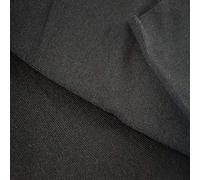 Neotrims Stretch Sweatshirt Rib Fabric, Knit Ribbing, Waistbands Cuffs. for Hoddies & Dressmaking. 10 Colors. Cotton Acrylic Poly Mix. Black, 1 Meter
