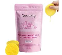 Neously Kojic Acid Pads,NTurmeric Cleansing Pads,Effective for Reducing Blemishes & Dark Spots,100% Natural Ingredients,Brightens Skin Tone,Visible Results After First Use