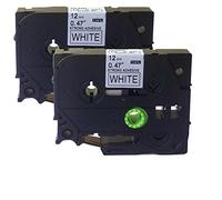 NEOUZA 2PK Compatible for Brother P-Touch Laminated TZe TZ Label Tape Cartridge 12mm x 8m (TZe-S231 Extra Strength Black on White)