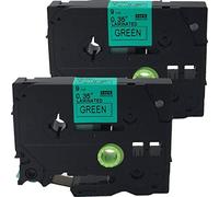 NEOUZA 2PK Compatible for Brother P-Touch Laminated TZe TZ Label Tape Cartridge 9mm x 8m (TZe-721 Black on Green)