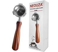 NEOUZA 51mm 3 Ears Espresso Bottomless Portafilter Compatible for DeLonghi Dedica EC680/EC685/EC785 and Smeg ECF01 with Non-Pressurized Basket