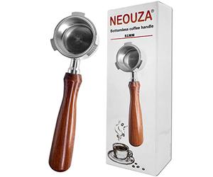 NEOUZA 51mm 3 Ears Espresso Bottomless Portafilter Compatible for DeLonghi Dedica EC680/EC685/EC785 and Smeg ECF01 with Non-Pressurized Basket