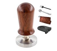 NEOUZA 51mm Calibrated Espresso Tamper,Coffee Tamper with Wooden Handle and Spring Loaded Flat,Stainless Steel Base (51mm)