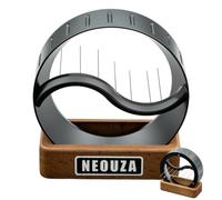 NEOUZA 54mm WDT Tool with Magnetic Dosing Funnel 2-in-1 for Breville Sage | 7 Concentric Rings Efficient Distribution, No Clumping, Snap-on Fit, 304 Stainless Steel, Beech Wood Base