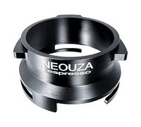 NEOUZA 58mm Three Ears Coffee Dosing Funnel Ring Espresso Machine Compatible with Calphalon Temp IQ Breville Sage Barista Max Aluminum, Silver and Wooden (58mm 3 Ears Ring)