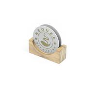 NEOUZA Coffee Puck Screen Stand with 51/53/58mm Reusable Espresso Filter, Stainless Steel & Wood (2PC 51mm with Stand)