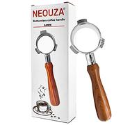 NEOUZA Espresso Bottomless 54mm Portafilter Compatible for Breville 870/875/878/880 Filter Basket 304 Fool Stainless Steel Coffee Machine Tool