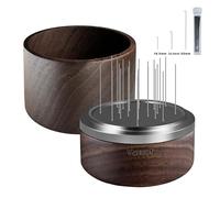 NEOUZA Palm WDT Tool Spinning Espresso Stirrer with Cover,24 Pins, 3 Length Trimmable, Distribution Leveler Accessories for Coffee Machine Portafilters (58mm)