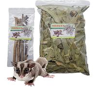 NEOUZA Sugar Glider Small Animal Bedding, Chew Treats, Molar Toys, 200g Natural Dried Eucalyptus Leaves and Twigs (200g Eucalyptus Leaves)