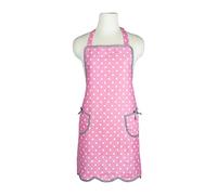 NEOVIVA Aprons for Women with Pockets, Personalised Cooking Chefs Mens Cotton Unisex Adjustable Bib Aprons for Home Kitchen Restaurant Baking BBQ Gardening Painting Coffee and House, Pink Polka Dots