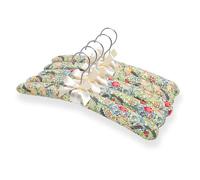 NEOVIVA Padded Hangers for Women Clothing, Floral Padded Clothes Hangers for Women, No Shoulder Bump Hangers for Adult, Padded Clothes Hangers for Women Sweaters, Dresses, Suits (Pack of 5)