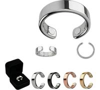 Neovolta Vitalring Weight Loss Ring a Needle Massage Ring Designed Specifically, With a Built-In Magnet That Helps Improve Sleep Quality and Balance Hormones, Natural Companion for Women (Silvery)