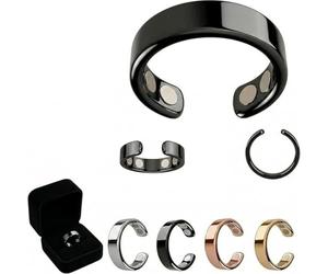 Neovolta Vitalring Weight Loss Ring a Needle Massage Ring Designed Specifically, With a Built-In Magnet That Helps Improve Sleep Quality and Balance Hormones, Natural Companion for Women (Black)