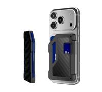 Nepagz Shield Magnetic Phone Wallet with Steel RFID Blocking & Bulletproof Aramid Fiber, Compatible with iPhone 12/13/14/15/16/17 Series & MagSafe Cases，NOT for mini，Dark grey