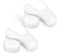 NEPAK 2 Pairs Crease Protectors for Air Force 1,Against Toe Box Shoe Creases,Sneaker Shoes Protectors,UK Size 7-12 (White)