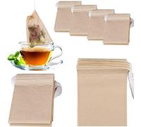 NEPAK 600 Pcs Disposable Tea Filter Bags for Loose Tea,Drawstring Empty Bag for Loose Leaf Tea,with 100% Natural Unbleached Paper(2.76 x 3.54 inch)