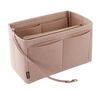 NEPAK Bag Organiser Insert,Felt Handbag Organiser for Tote Bag,Perfect for Speedy Neverfull Tote(Beige,L)
