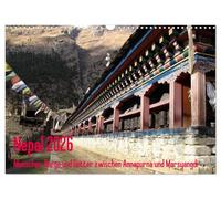 Nepal 2026 People, mountains and gods between Annapurna and Marsyangdi UK-Version (Wall Calendar 2026 DIN A3 Landscape), CALVENDO 12 Month Wall Calendar
