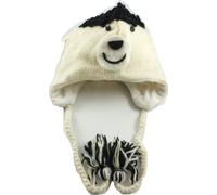 Nepal Animal Hat 100% Wool Hand Made Adult Size -Sheep White