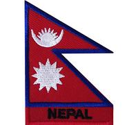 Nepal Flag Iron On Patch Sew On Kathmandu Nepali Mount Everest Embroidered Badge