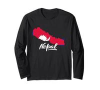 Nepal Flag Tshirt, Nepal Tshirt for Men, Women and Youth Long Sleeve T-Shirt