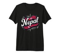 Nepal Flag Vintage Style Nepali Heritage Pride Premium T-Shirt