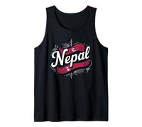 Nepal Flag Vintage Style Nepali Heritage Pride Tank Top