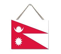 Nepal Flag Wooden Plaque Patriotic Decor Hanging Sign Porch Sign Rustic Wooden Home Wall Sign Wood Pallets Rustic Kitchen Decor 8x10in